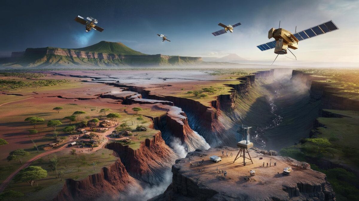 Afrika splitst zich langzaam in twee continenten, en satellieten meten deze beweging inmiddels uiterst nauwkeurig