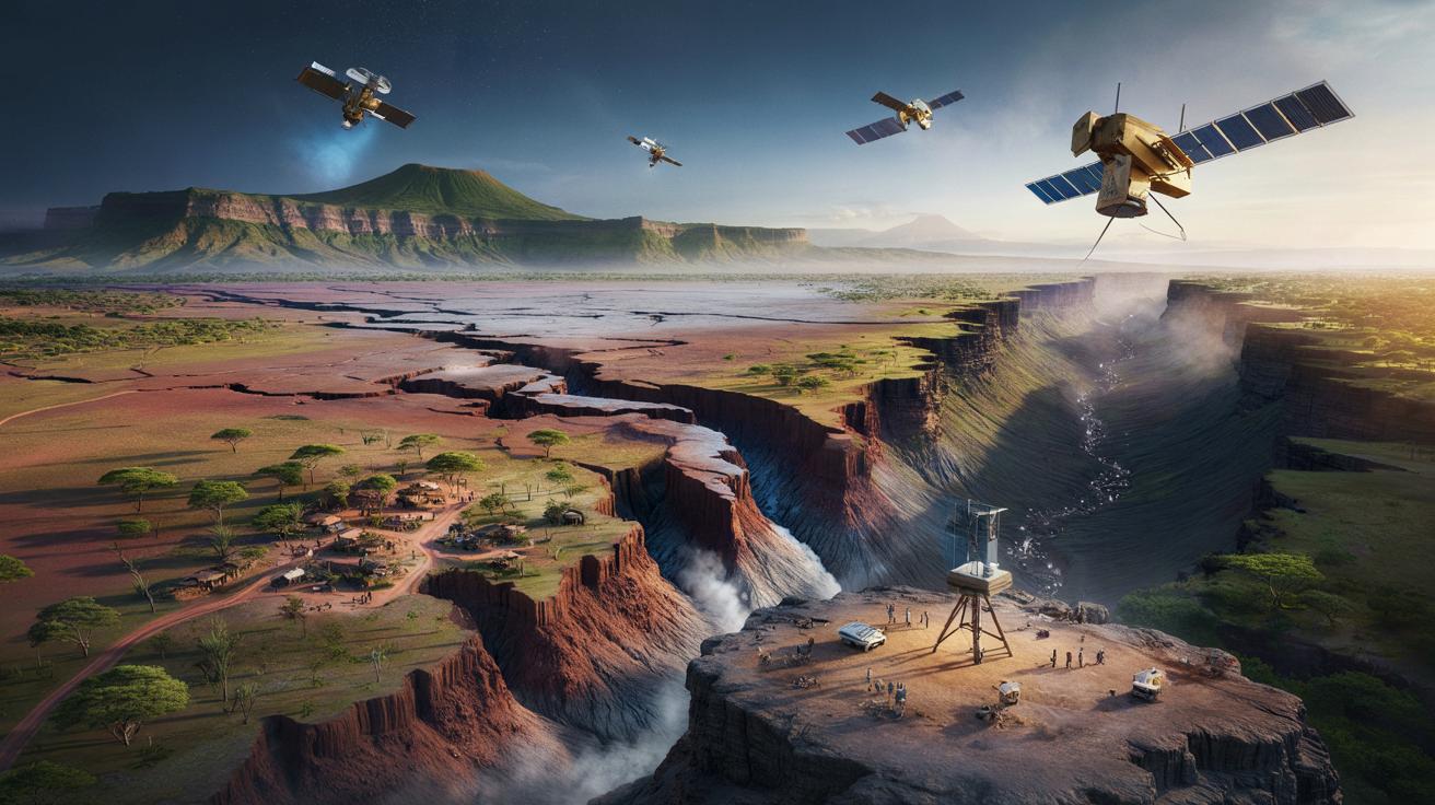 Afrika splitst zich langzaam in twee continenten, en satellieten meten deze beweging inmiddels uiterst nauwkeurig