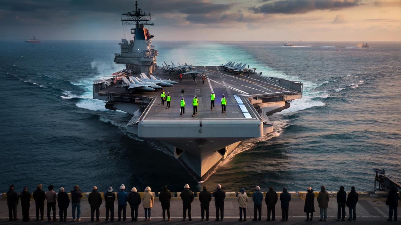 ‘Het is extreem zeldzaam’: het Franse vliegdekschip Charles-de-Gaulle zet koers naar de Atlantische Oceaan